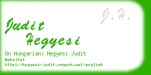 judit hegyesi business card